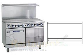 Imperial Commercial Restaurant Range 48&quot; Griddle With Convection Oven/Cabinet Nat Gas Ir-G48-C-Xb