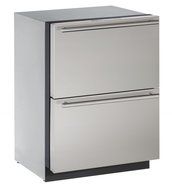 U-Line U3024DWRS00A Built-in Two Drawer Refrigerator, 4.5 cu. ft., Stainless Steel N2