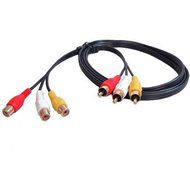 SF Cable, 3 RCA Male to 3 RCA Female Audio Video Extension Cable (6 Feet) N2