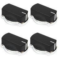 Belling CH60RX 444441158 Oven Cooker Hob Control Knob Switch (Black / Chrome, Pack of 4)
