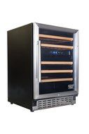 Kucht K150D-48 Bottles Wine Cooler With Dual Temperature Zone Defrost Cooling 2 Layers Glass Door and Security N4
