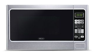 Bella BMO11ABTBKC 1000W Family-Sized Digital Microwave Oven, 1.1 cu. ft., Stainless Steel and Black N8
