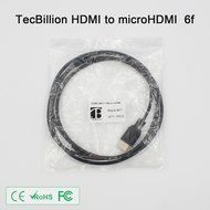 Micro HDMI to HDMI, TecBillion High Speed HDMI to Micro HDMI Cable, Supports Ethernet, 3D &amp; 4K Resolution and... N6