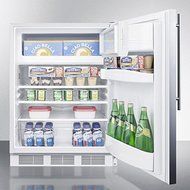 Summit AL650SSHH 24&quot; Top Freezer Refrigerator with 5.1 cu. ft. Capacity Adjustable Glass Shelves Cycle Defrost... N2