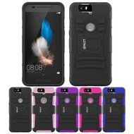 Google Nexus 6P Case, HLCT Rugged Shock Proof Dual-Layer PC and Soft Silicone Case With Built-In Kickstand for... N22