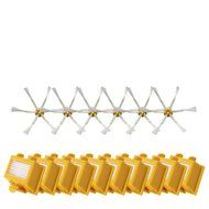 Hongfa Irobot Roomba Replacement Filter Roomba Yellow Hepa Filter and 6-armed Sidebrush Compatible with Roomba...