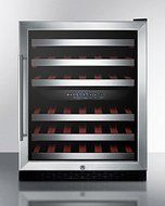 Summit SWC530LBISTADA 24" ADA Compliant Freestanding or Built-In Dual Zone Wine Cooler with 46 Bottle Capacity... N5