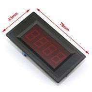 RioRand Directly Measure +/- 0-10A DC Digital Ammeter Ampere Panel Current Meter 4 Digit Red LED Tester N2