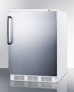 Summit VT65MSSTB AccuCold 24" Upright Freezer with 3.5 cu. ft. Capacity Professional Towel Bar Handle Manual Defrost... N4