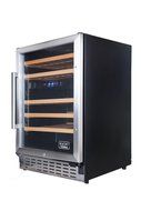 Kucht K150D-48 Bottles Wine Cooler With Dual Temperature Zone Defrost Cooling 2 Layers Glass Door and Security N6
