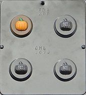Pumpkin Oreo Cookie Sandwich Chocolate Candy Mold Halloween 1673