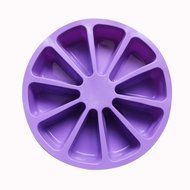 10 Cavity Triangle Silicone Portion Cake Mold Scottish Scone &amp; Cornbread Pan Slices Pastry Pan Pizza Slices Pan...