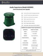 Audio Experience AES0003 full-range 200W omni speaker outdoor speakers with 8" 2-way speaker N3