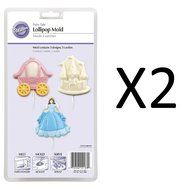 Wilton Princess Party Fairy Tale Lollipop Mold Candy Supplies 2115-1033 (2-Pack)