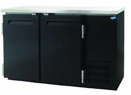 Back Bar Bottle Coolers, Refridgerant, 2 Doors with 4 Shelves, 14.5 Cubic Feet