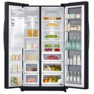 Samsung Appliance RH25H5611SG 36" Freestanding Side by Side Refrigerator with 29.7 cu. ft. Capacity, in Black... N2