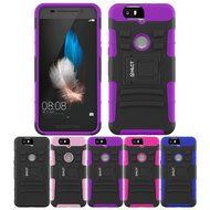 Google Nexus 6P Case, HLCT Rugged Shock Proof Dual-Layer PC and Soft Silicone Case With Built-In Kickstand for... N29