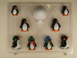 Penguin Assortment with Igloo - Chocolate Candy Mold - C183