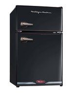Nostalgia RRF325HNBLK Retro Series 3.0-Cubic Foot Compact Refrigerator Freezer