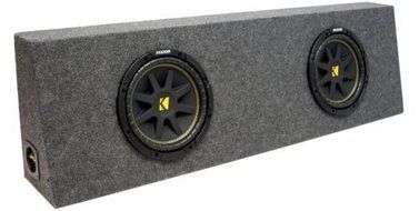 ASC Package Dual 10" Kicker Sub Box Regular Cab Truck Subwoofer Enclosure C10 Comp 600 Watts Peak