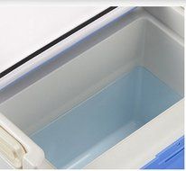 Generic 12V Cooler/Warmer - 10L Capacity Blue and White Portable Mini Semiconductor Refrigerator for Car N3