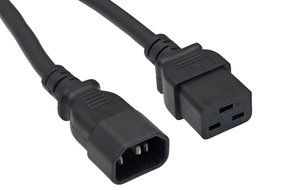 Cablelera AC Power Cord Extension, IEC320 C14 to IEC320 C19, 3', 14AWG, 15A, 250V(ZWACDFAN-03)