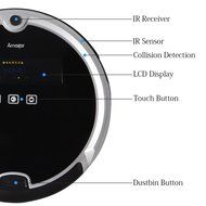 Robot Vacuum Cleaner Self-Docking with Drop-Sensing Clean for Pets and Allergies House Ar-Q5 Black N3