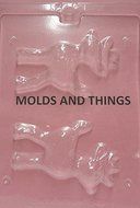 3-D REINDEER FROM C308-D chocolate candy mold with &copy; Molding Instruction - Set of 2