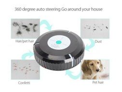 Home Smart Auto Robotic Dust Vacuum Robot Floor Cleaner Mop Sweeper Black 9"Mini