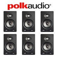 Polk Audio V65 High Performance Vanishing In-Wall Loudspeaker (6 Pack)