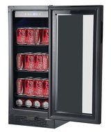Whynter BBR-801BG Built-in Glass 80-Can Capacity Beverage Refrigerator, 3.4 cu. ft., Black N5
