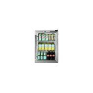 Summit SCR312L Commercially Approved Countertop Beverage Cooler With Glass Door, Black Cabinet, Front Lock, and... N3