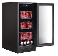 Whynter BBR-801BG Built-in Glass 80-Can Capacity Beverage Refrigerator, 3.4 cu. ft., Black N8