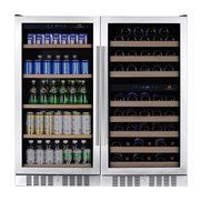 3-Zone Beverage and Wine Fridge Combo 270COMBOBW3 N2