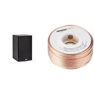 Polk Audio T50 Home Theater and Music Floor Standing Tower Speaker (Single, Black) and AmazonBasics 16-Gauge Speaker...