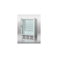 Summit SCR600LCSSADA: ADA compliant, commercially approved glass door all-refrigerator for built-in use, with... N2
