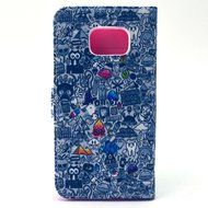 Galaxy S6 Case, Firefish Premium [Kickstand] Build-in Double Protection PU Wallet Case with Magnetic Closure Shock-Absorbing... N48