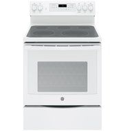 GE JB750DJWW 30" White Electric Smoothtop Range - Convection N6