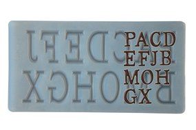 FOUR-C Silicone Chocolate Molds Alphabet Chocolate Sheet Baking Supplies Color Transparent