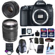 Canon 70D + Canon 18-135mm IS STM + Canon 50mm 1.8 STM + 2 32GB Transcend SD Memory Cards + LED Video Light +...