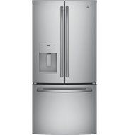 GE GFE24JSKSS 33" Energy Star Qualified French-Door Refrigerator with 23.8 Cu. Ft. Capacity, in Stainless Steel