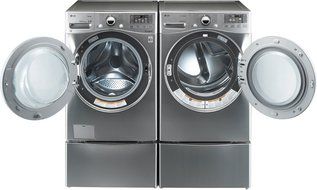 LG DLGX3471VSteamDryer 7.3 Cu. Ft. Graphite Steel Stackable With Steam Cycle Gas Dryer N4