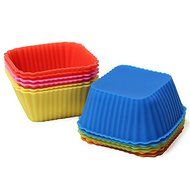 12pcs Silicone Square Cake Muffin Chocolate Baking Cup Mold N6