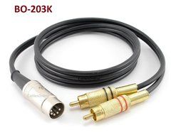3ft Bang &amp; Olufsen 5-pin DIN to 2-rca Black Audio Cable