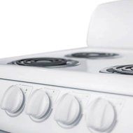 Summit RE241W 24" Electric Range with 3 cu. ft. Oven 6" Coil Burners Waist-High Broiler Color Matched Handle Color... N6