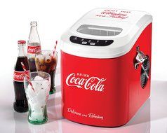 Nostalgia ICE100COKE Coca-Cola 26-Pound Automatic Ice Cube Maker N4