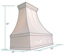 Copper Best H7 361836SD Copper Island Range Hood Handcrafted with Embossed Patterm N3
