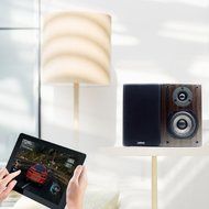 LONPOO 05BT Mini Bluetooth Bookshelf Speaker 30W *2 Classic Wooden Loudspeaker with Carbon Fiber Woofer and Silk... N2