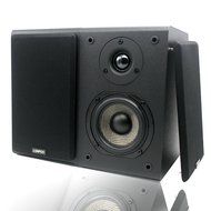 LONPOO Professional Basic Bookshelf Speaker 2-Way 75W2 Classic Wooden Loudspeaker with 4-Inch Carbon Fiber Woofer... N4