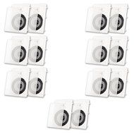 Acoustic Audio CS-IW820 In Wall 8" Speakers 7 Pair Pack 2 Way Home Theater 4200 Watt CS-IW820-7PR